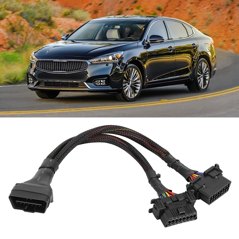 1 to 2 OBD Adapter Splitter Y Cable Extension Cord