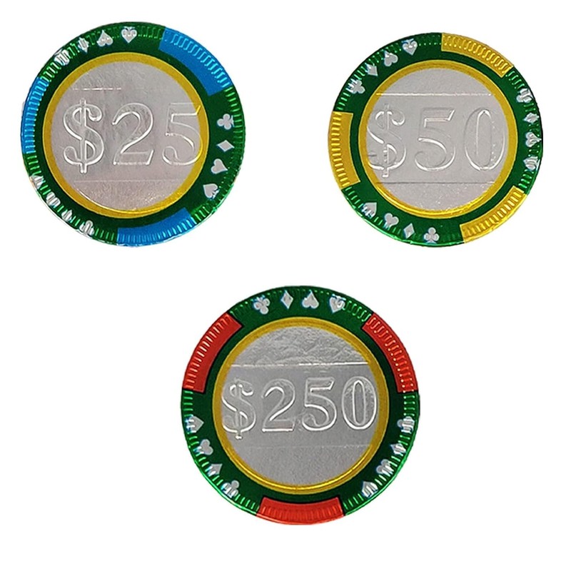 Fruidles Casino Poker Chips, Belgian Milk Chocolate Coins, Kosher Certified