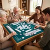 ZIMOPONG Mahjong Racks with Magnetic Pushers 17.5inch, 4 PCS, Clear