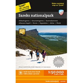 Sareks nationalpark (Mountain map detailed scale)