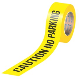 SINGHAL “Caution No Parking” Tape - High-Visibility Yellow Waterproof Warning Tape, 3″ × 165 ft (50 m)