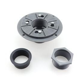 Bernkot 2 Inch Shower Drain Base Kit - PVC Sub Drain with Base Flange, Adaptor, Coupler and Gasket for Square/Linear Shower Installation