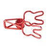 100pcs Binder Clips Cute Rabbit Shape Strong Clamping Force Metal