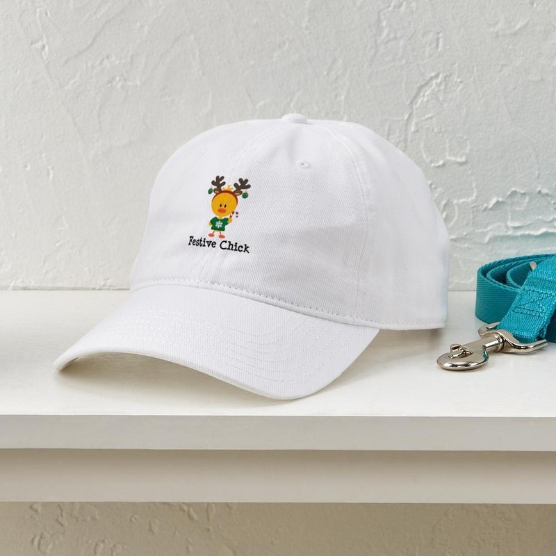 CafePress Festive Chick Cap Unique Adjustable Baseball Hat White