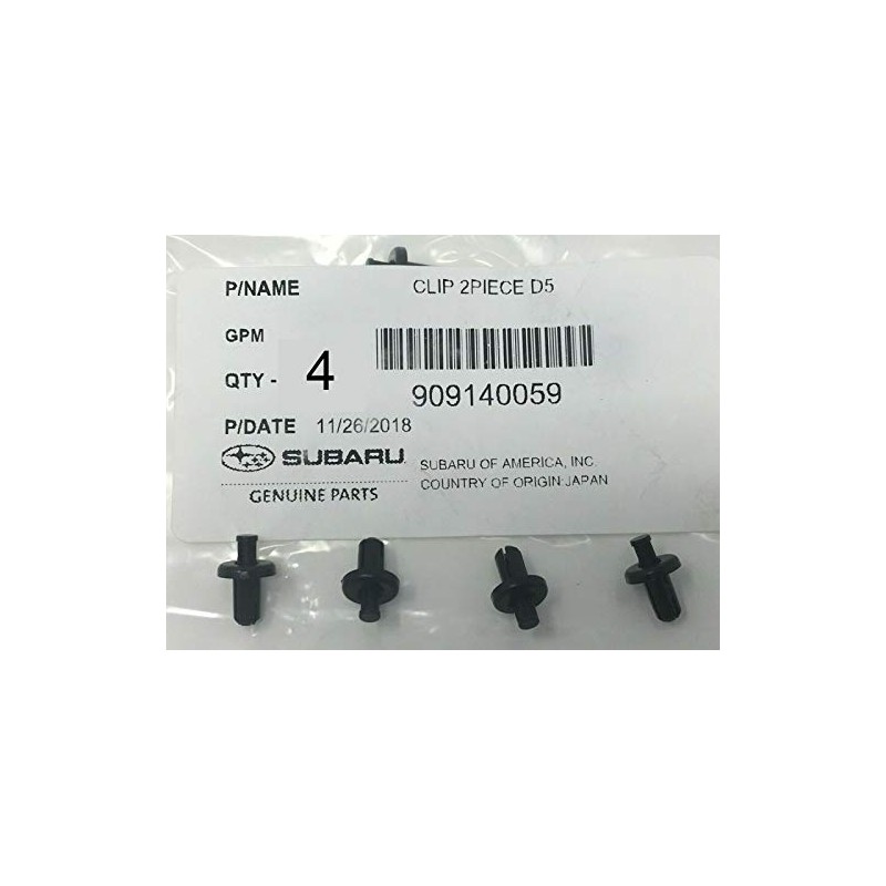 Subaru 2008-2019 Bumper Cover Retainer Clips (4) Impreza Crosstrek 909140059