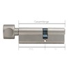 HAFIX® Lock Cylinder, Knob Cylinder K30/30 mm, Keyed Alike Profile