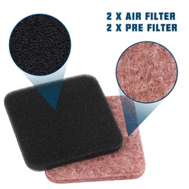 SOLLON 2 x Air Filter for Stihl FS75 FS80 FS85 FS80R FS85R BG75 FH75 HL75 HT75 KM85 HS75 HS80 HS85 HT70 Trimmer Weed Eater 4137-124-2800 Pre-Filter 4137-124-1200 4-150 0 US