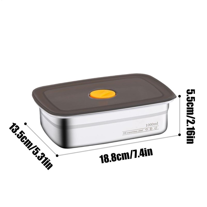Stainless Steel Food Storage Containers, Home Freezer Snack Pack Containers,