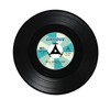 4 x Retro Style Vinyl Coasters/10.5cm Diameter