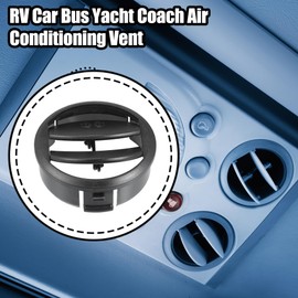 X AUTOHAUX 71mm 69mm Round Black AC Air Condition Vent Outlet Universal for RV Bus Boat Yacht Caravan