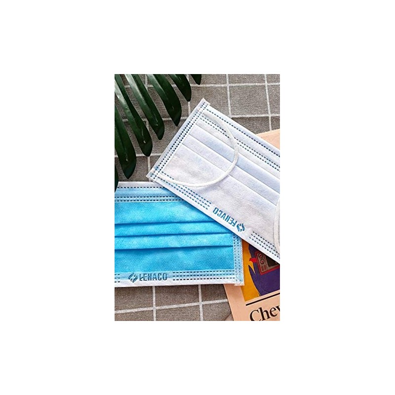LEHACO 50 Disposable Face Mask 3 Ply Layers with Elastic