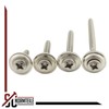 Pack of 100 Plumber Screws with Sealing Washer 15 mm