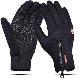 ComfyBear Warm Thermal Gloves Cycling Running Driving Gloves-Black (Black, M)