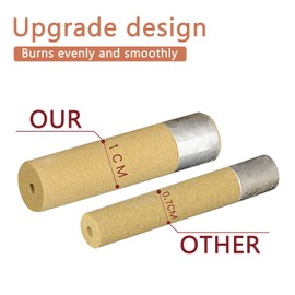 WUKESI-120 varillas de moxibustión y 120 piezas de base autoadhesiva, rollos de moxa pura para moxibustión suave para acupuntura corporal tradicional china AiJiu (120)