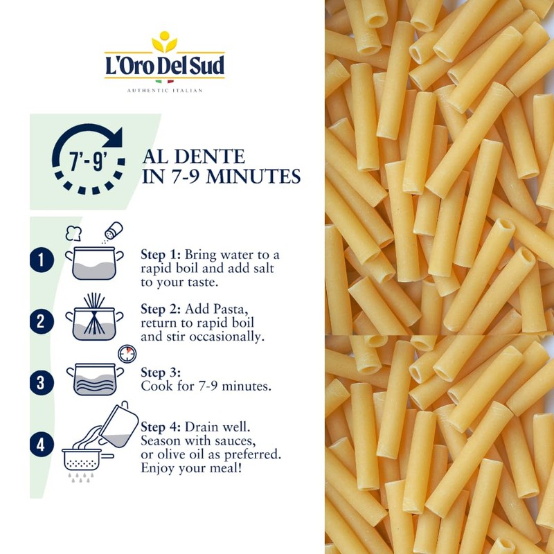 Organic Ziti Pasta,10 pack, 100% Durum Wheat Italian Pasta, Premium
