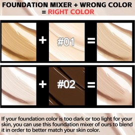 GEUUFEA Foundation Mixer, Color Corrector, Foundation Mixing Pigment Creamy Texture Hydrated and Smooth, Foundation Shade Adjuster