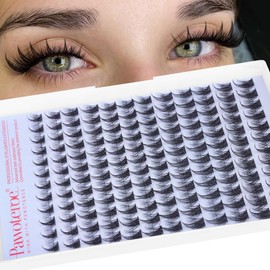 Pawotence Lash Clusters Manga Eyelash Clusters 10-16mm Natural Lashes Cluster Eyelash Extensions 144pcs Fairy Anime Indivisual Cluster Lashes Wispy