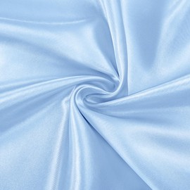 Horbaunal Sky Blue Satin Fabric 60 Inch Wide by The Yard, Soft Charmeuse Satin Fabric for Wedding Dress, DIY Craftings, Costumes, 1 Yard
