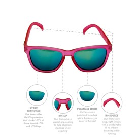 Goodr OG Sunglasses, Pink/Teal