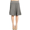 Caspar RO014 Women’s Linen Skirt with Figure-Friendly Elastic Waistband -