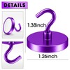 VNDUEEY Heavy Duty Magnetic Hooks, 110 Lbs Strong Magnets with