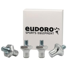 Mountain Bike & Cyclocross Mud Shoe Toe Studs/Spikes - Universal M5 Screw Thread, 16mm Alloy Spikes for Enhanced Grip and Durability, Pack of 4 Silver