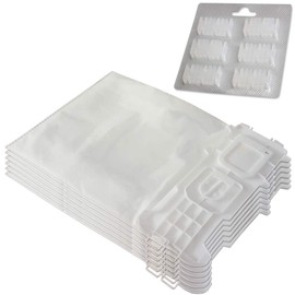 Set of 6 Microfleece Vacuum Cleaner Bags + 6 Fragrances for Vorwerk Kobold 135, 136, 135 SC, VK 135, VK 136, VK135, VK136, FP135, FP136 - with Hygiene Seal - Fleece