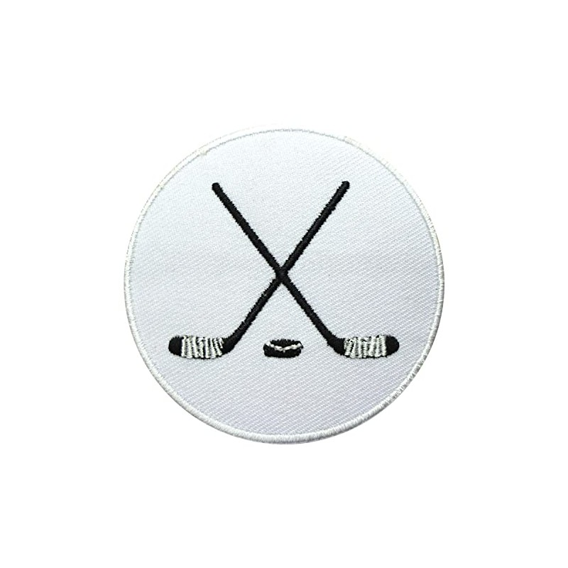 Hockey Sticks Patch, Hockey Patch Embroidered Iron on Sew on