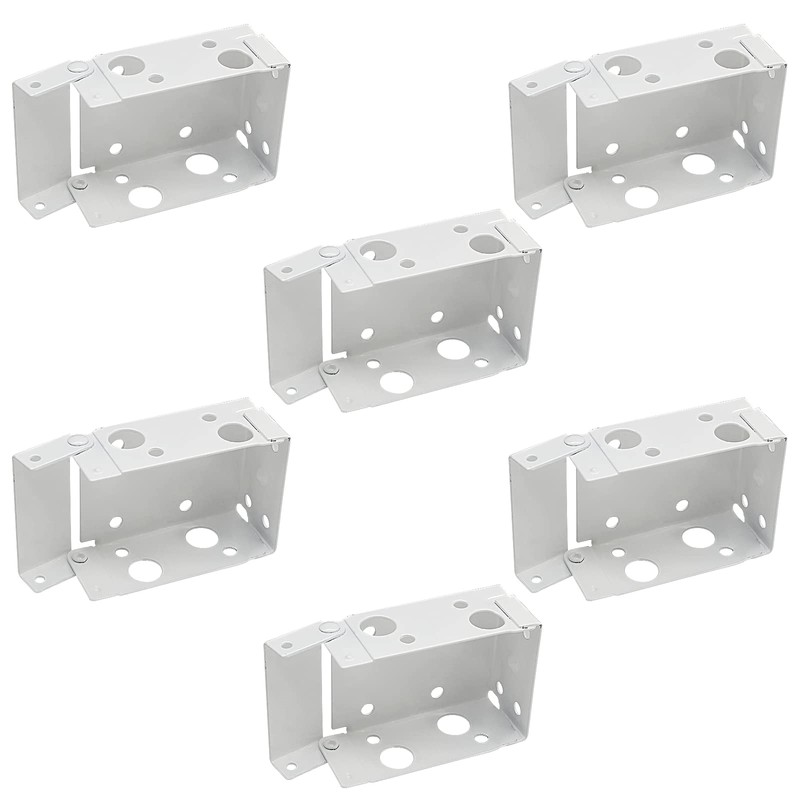 Waziaqoc 6PCS Blind Brackets, 2.5 Inch White Low Profile Box
