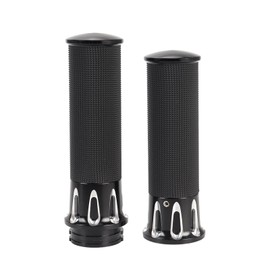 GUDITEM Motorcyle Handle Black CNC 1" 25mm Handlebar Hand Grips for Harley Sportster Touring Dyna Softail Custom Road King Street Glide (A)