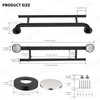 Matte Black Grab Bar 24 Inch w/Towel Holder, iHansee Stainless