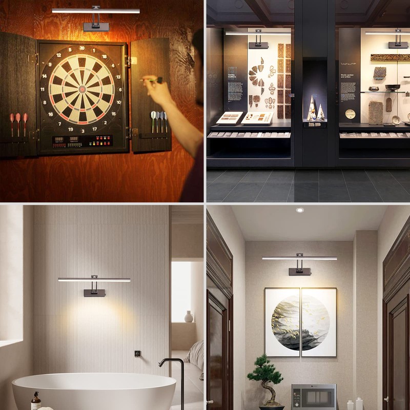 HOWMZON Picture Light,Battery Operated Picture Lights with Remote, Rechargeable Painting