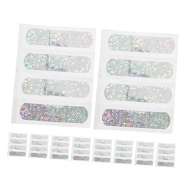 Kisangel 50pcs Glitter Bandages Eye-catching Decorative Bandage Wraps for Wounds Soft Comfortable Fit for Adults Unique Night Design Fun Functional