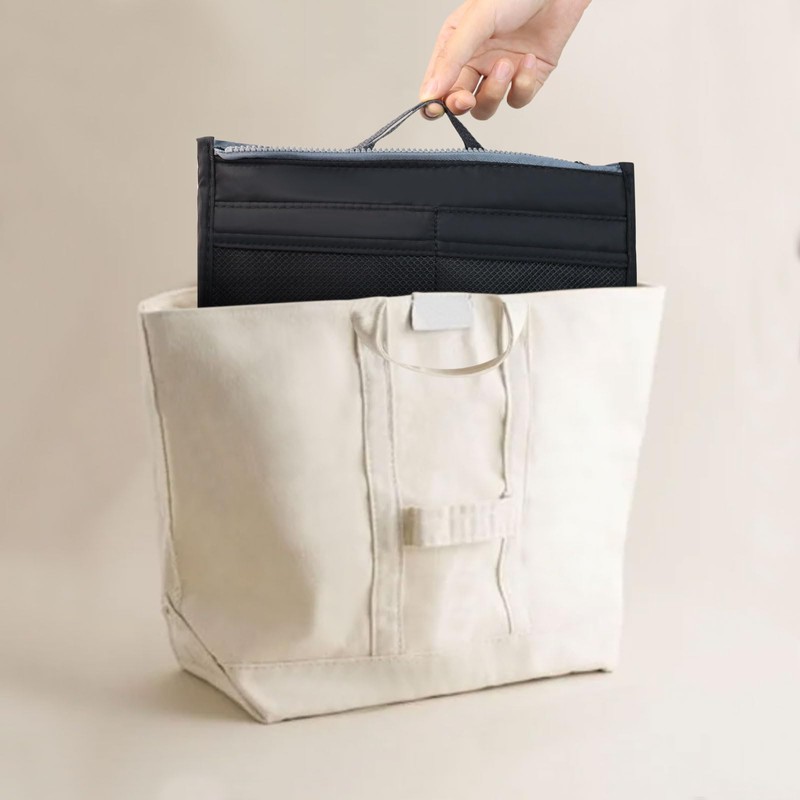 AfitLulu Bag Organiser Insert Dual Zippered Handbag Organiser Insert with