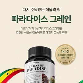 Earthville Paradise Grain 10x Concentrated Burning Grain Effectiveness 60 Veggie Capsules / 어스빌 파라다이스 그레인 10배농축 버닝 그래인 효능 60베지캡슐