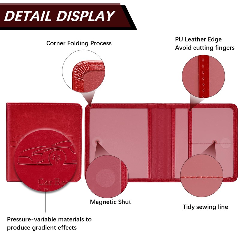 Peisicne 2-Pack Car Registration and Insurance Holder, Car Organization Vehicle