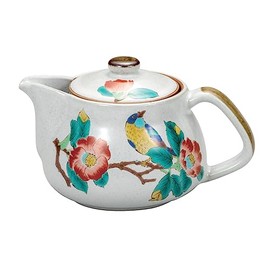 Kutaniyakiwataya K8-536 Pot Teapot, Camellia and Birds