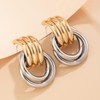 Chunky Gold Earrings for Women Geometric Knot Stud Earring Dainty
