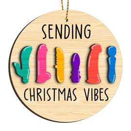 Animal Christmas Ornament 2 Layer 2024, Funny Wooden Hanging Xmas Tree Decoration, for Men Women, Naughty Ornaments