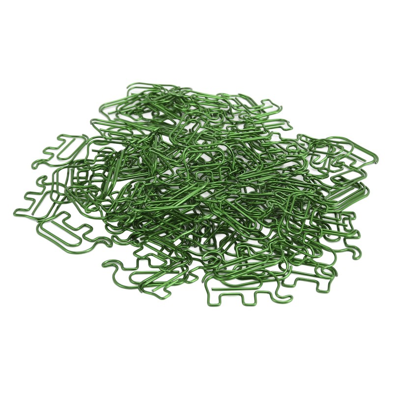 100pcs Paper Clip Cute Elephant Shaped Stainless Steel Paper Clip
