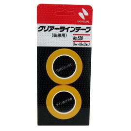 Nichiban Clear Line Tape (for Curves) Width 0.1 inch (3 mm) x Length 32.8 ft (10 m) No.536