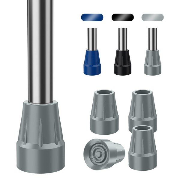 Supregear Crutch Tips, 4 Pack - 7/8 Inch Heavy Duty