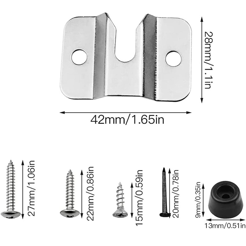 Silver Mounting Bracket Kit Screws Darts Boards for Wall Hanging