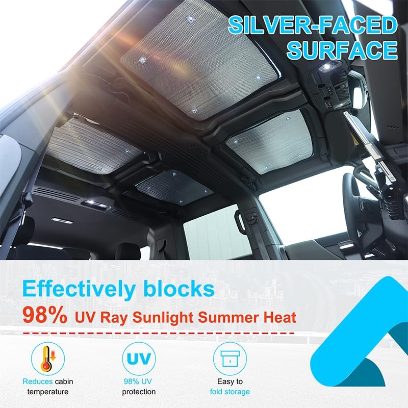 for Hummer EV Accessories Roof Sunshade&Front Sun Shade Set of