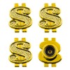4PCS US Dollar Sign Car Tire Valve Stem Caps -