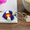 GRAPHICS & MORE Colorado State Flag Keychain Heart Love Metal