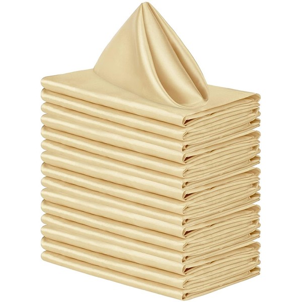 Pack of 12 Fabric Napkins Square, Reusable Napkins Cloth, Washable