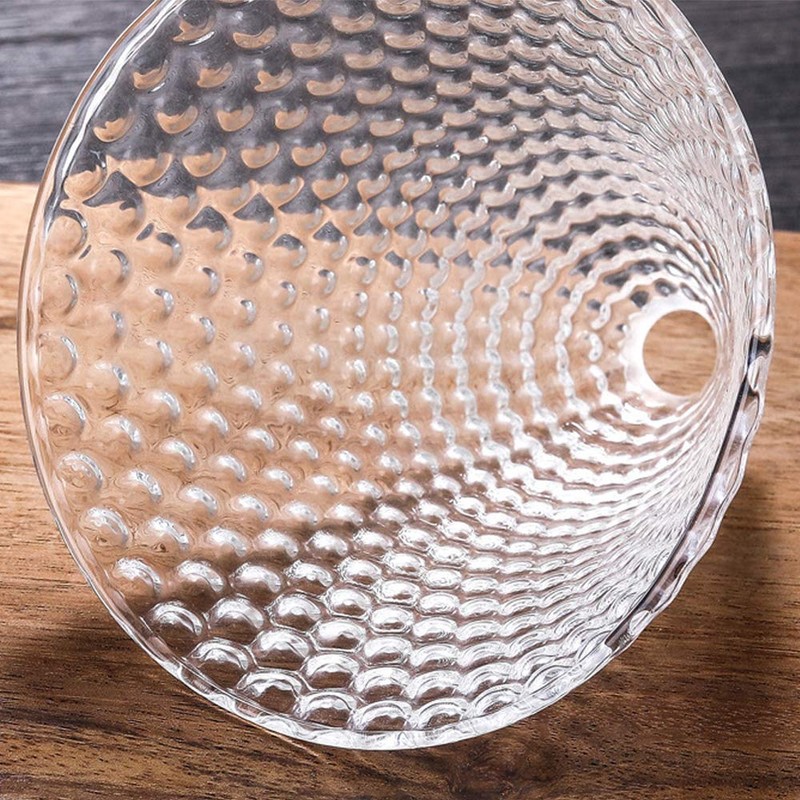 TAMUME 12cm Glass Coffee Dripper with Wooden Support Coffee Filter