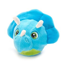 The Petting Zoo Triceratops Dinosaur Stuffed Animal Plushie, Gifts for Kids, Squishiez Dinosaur Animal Squeeze Toy, Blue Dinosaur Plush Toy, 3 inches