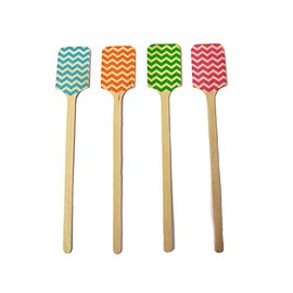 Perfect Stix 6'' Wooden Chevron Print Cocktail,Drink Stirrers 48ct